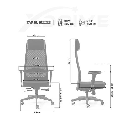 xDrive Tarsus Business �al��ma Koltu�u Kuma� Siyah