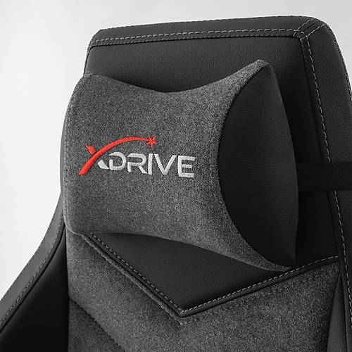 xDrive Frtna Masajl Ayak Uzatmal Profesyonel Oyuncu Koltuu Kuma Gri/Siyah