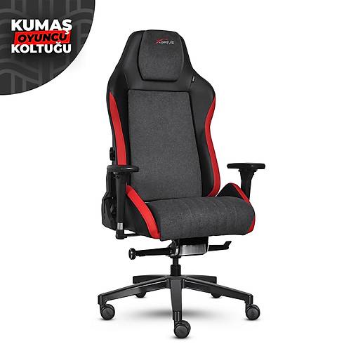 xDrive Altay Profesyonel Oyuncu Koltu�u kuma� Gri/Siyah-K�rm�z�