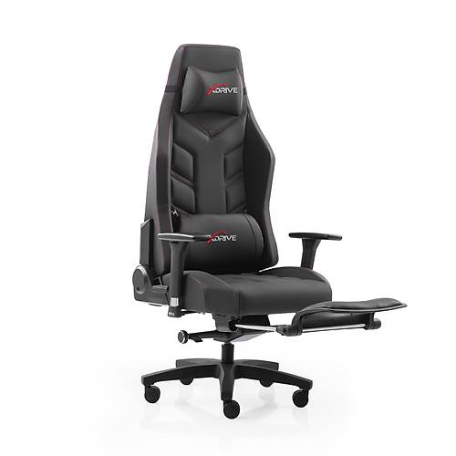 xDrive F�rt�na Ayak Uzatmal� Profesyonel Oyuncu Koltu�u Siyah/Siyah