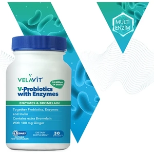VELAV�T V-Probiotics with Enzymes 30 dr kaps�l