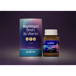 QUBTIVA MAGNEZYUM S�TRAT VE B6 V�TAM�N� 60 TABLET
