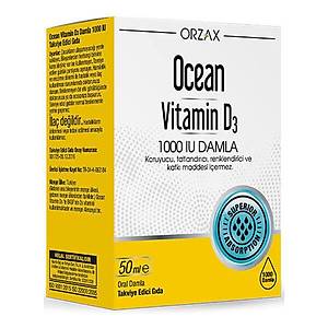 Orzax Ocean Vitamin D3 Damla 1000 �u 50 ml D Vitamini Takviyesi
