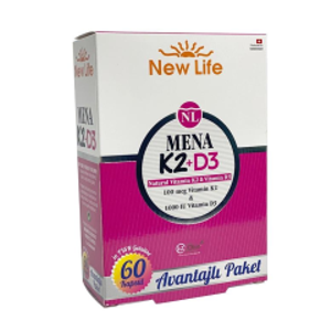 New Life Mena K2+D3 Takviye Edici G�da 60 Kaps�l