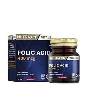 Nutraxin Folic Acid 400 Mcg 100 Tablet G�da Takviyesi