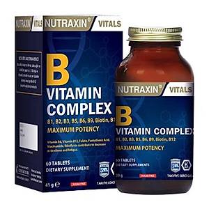 Nutraxin B Vitamin Complex 60 Kaps�l B Vitamini Takviyesi