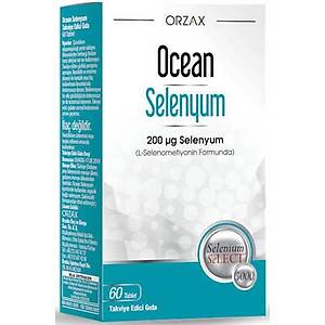 Orzax Ocean Selenyum 200 Mcg 60 Tablet Selenyum ��eren G�da Takviyesi