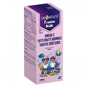 VeNatura Premium Kids Omega 3 Tutti Frutti Aromal� Takviye Edici G�da 150 ml