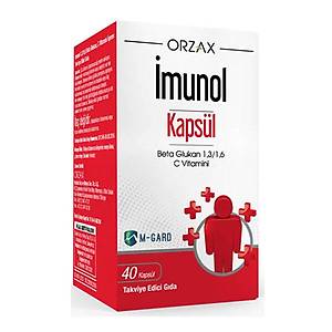 Orzax �munol 40 Kaps�l Beta Glukan ve C Vitamini Takviyesi