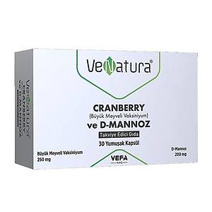 VeNatura Cranberry ve D-Mannoz Takviye Edici G�da 30 Yumu�ak Kaps�l