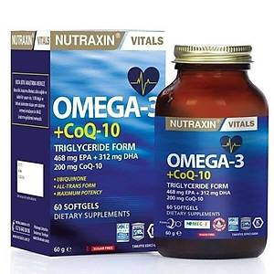 Nutraxin Omega-3+CoQ-10 60 Kaps�l Bal�k Ya��