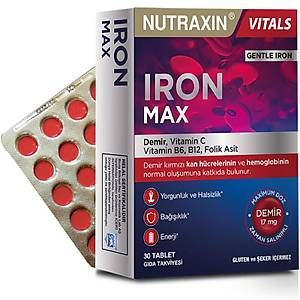 NUTRAXIN �RON MAX DEM�R 30 TABLET