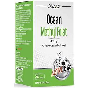 Orzax Ocean Methyl Folat Folik Asit 30 Tablet G�da Takviye