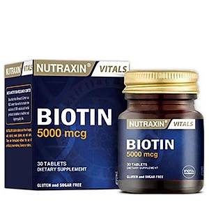Nutraxin Biotin 5000 mcg 30 Tablet Biotin Takviyesi