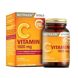 Nutraxin Vitamin C 1000 mg 30 Tablet C Vitamini Takviyesi