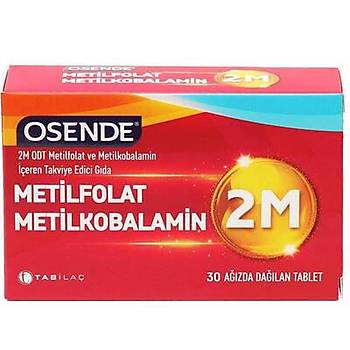 Osende 2m Metilfolat Metilkobalamin 30 Tablet Gıda Takviyesi