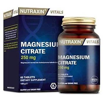 Nutraxin Magnesium 250 mg 60 Tablet Magnezyum Takviyesi