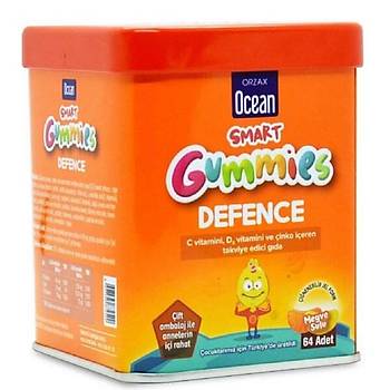 Orzax Ocean Smart Gummies Defence 64 Adet Çiğnenebilir Jel C ve D Vitamini Takviyesi