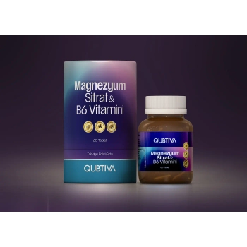 QUBTIVA MAGNEZYUM S�TRAT VE B6 V�TAM�N� 60 TABLET