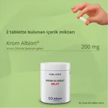 CHELATEX KROM GL�S�NAT �ELAT 60 TABLET