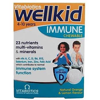 Vitabiotics Wellkid Immune Chewable 30 Tablet Takviye Edici Gıda