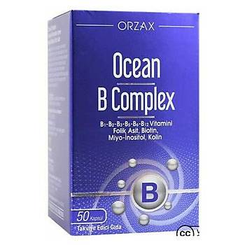 Orzax Ocean B Complex Takviye Edici Gıda 50 Kapsül
