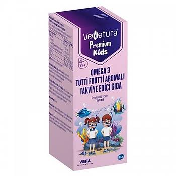 VeNatura Premium Kids Omega 3 Tutti Frutti Aromalı Takviye Edici Gıda 150 ml