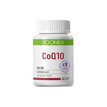 Voonka Koenzim Q10 200 mg 32 Yumuşak Kapsül Gıda Takviyesi