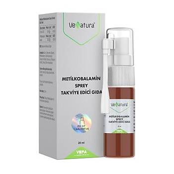 VeNatura Metilkobalamin Sprey Takviye Edici Gda 20 ml