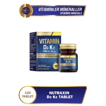 NUTRAXIN D3+K2 VITAMN 120 TABLET