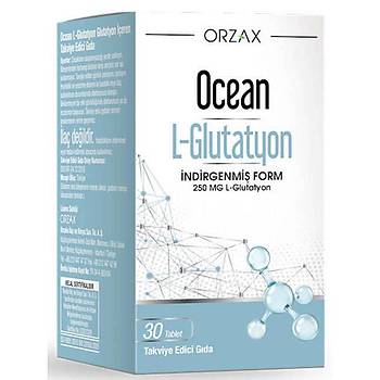 Orzax Ocean L-Glutathione 30 Tablet 250 mg Gıda Takviyesi