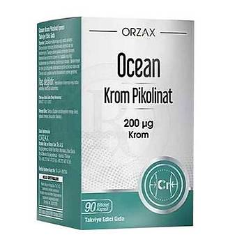 Orzax Ocean Krom Pikolinat 90 Kapsül Takviye Edici Gıda