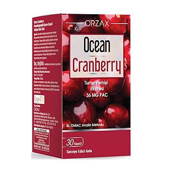 Orzax Ocean Cranberry Turna Yemişi Ekstresi 30 Tablet Gıda Takviyesi