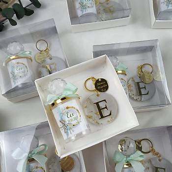 Mum & Epoksi Anahtarlk Hediyelik