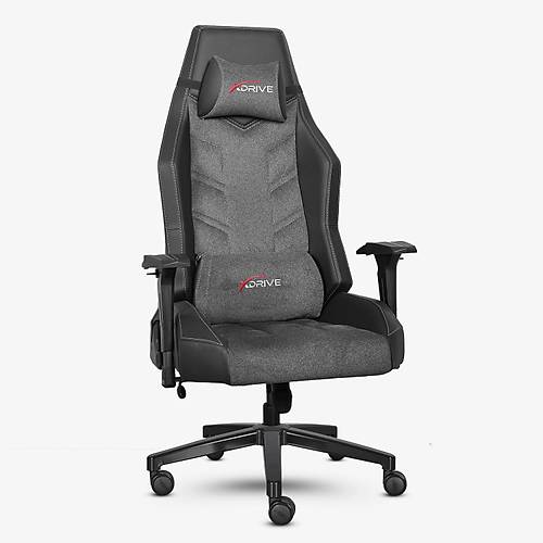 xDrive F�rt�na Profesyonel Oyuncu Koltu�u Kuma� Gri/Siyah