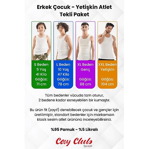 Erkek Beyaz Slim Fit Atlet Tekli 