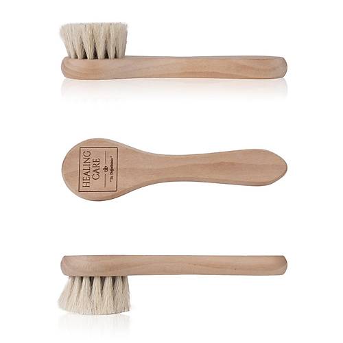 Doğal Taş Pembe Kuvars Roller & Gua Sha & At Kılı Yüz Masaj Fırçası (3'lü Set)