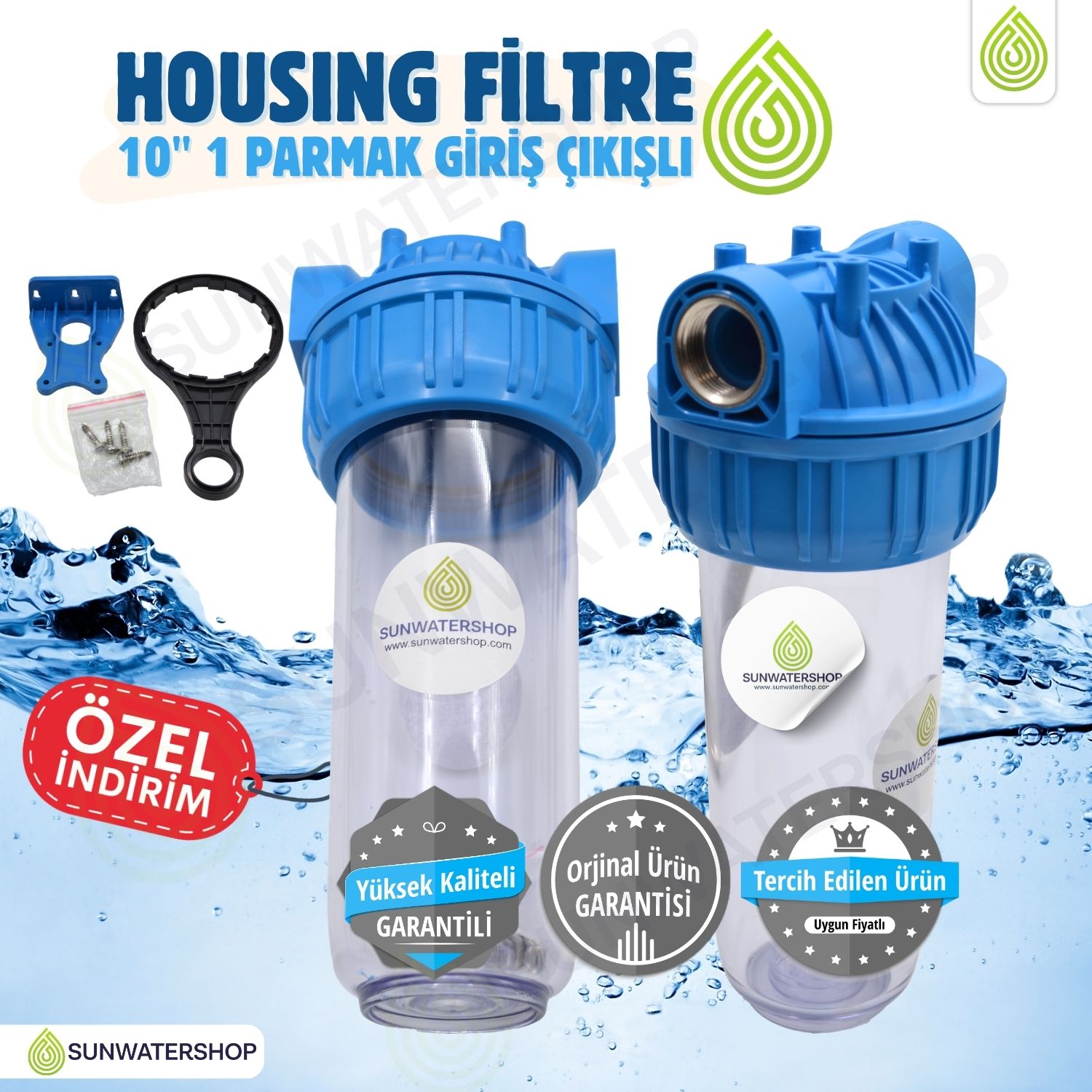 10'' Housing Filtre Kabı 1'' Giriş Çıkış