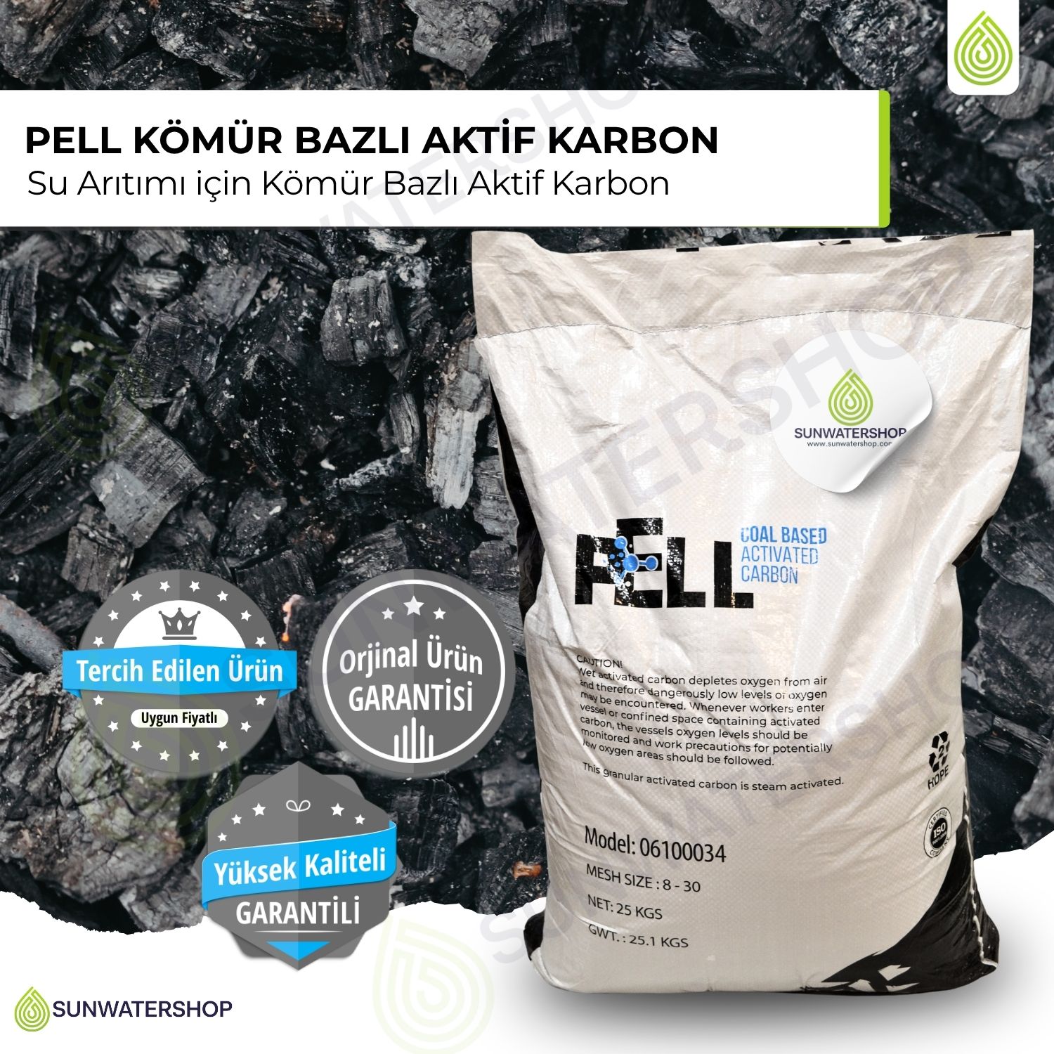 PELL Granül Kömür Bazlı Aktif Karbon