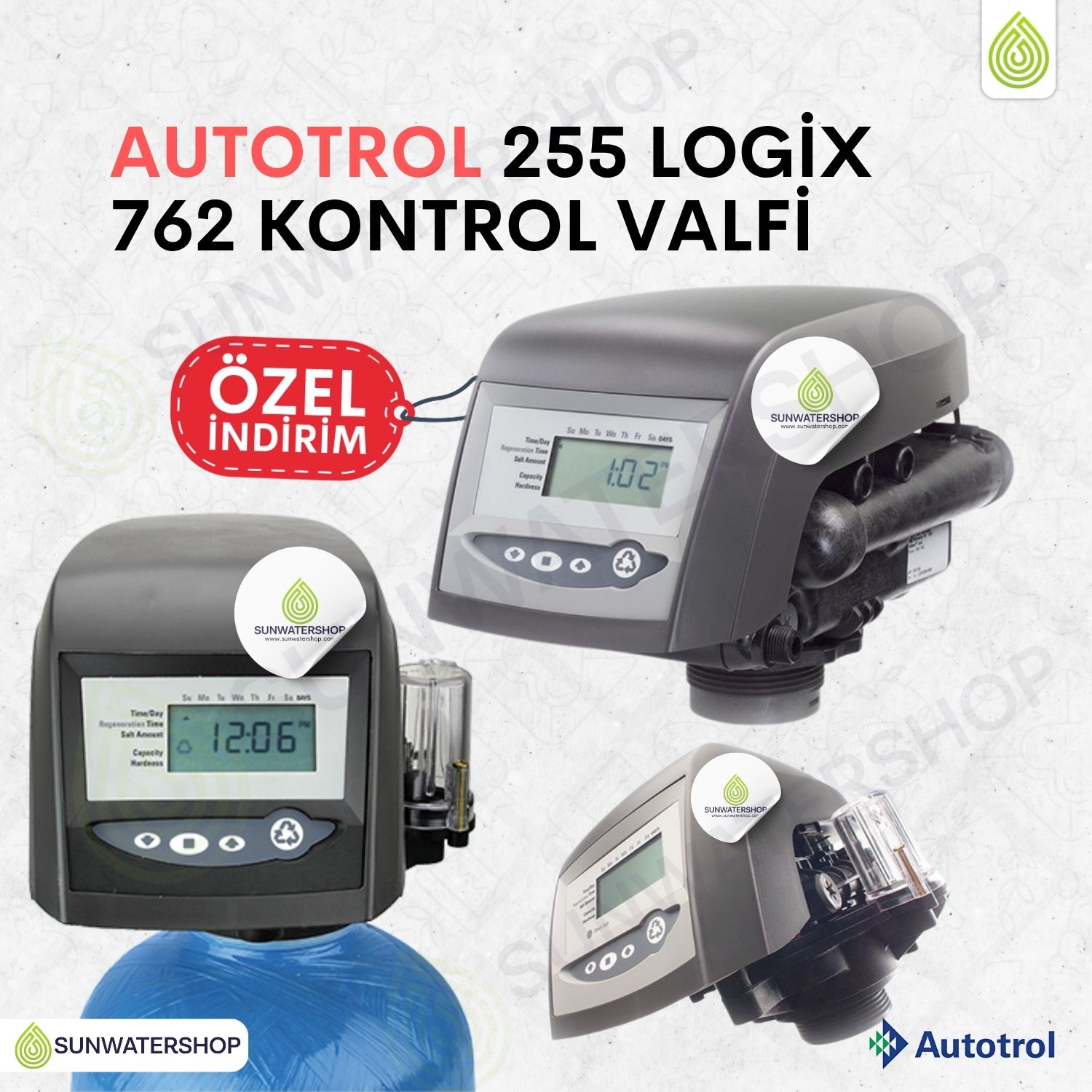 Autotrol 255 Logix 762 Yumuşatma Volümetrik Kontrollü