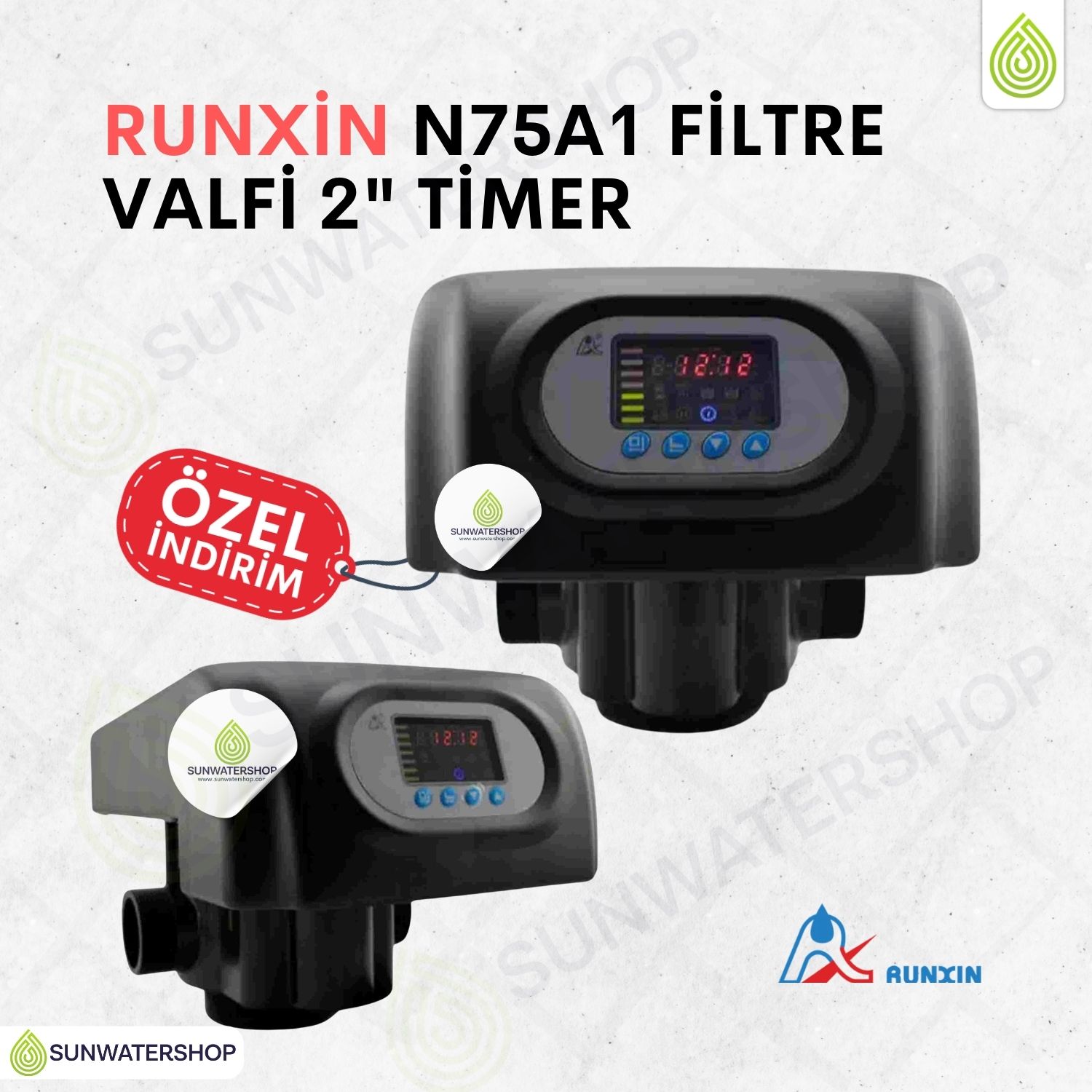 Runxin N75A1 Filtre Valfi  2" Timer