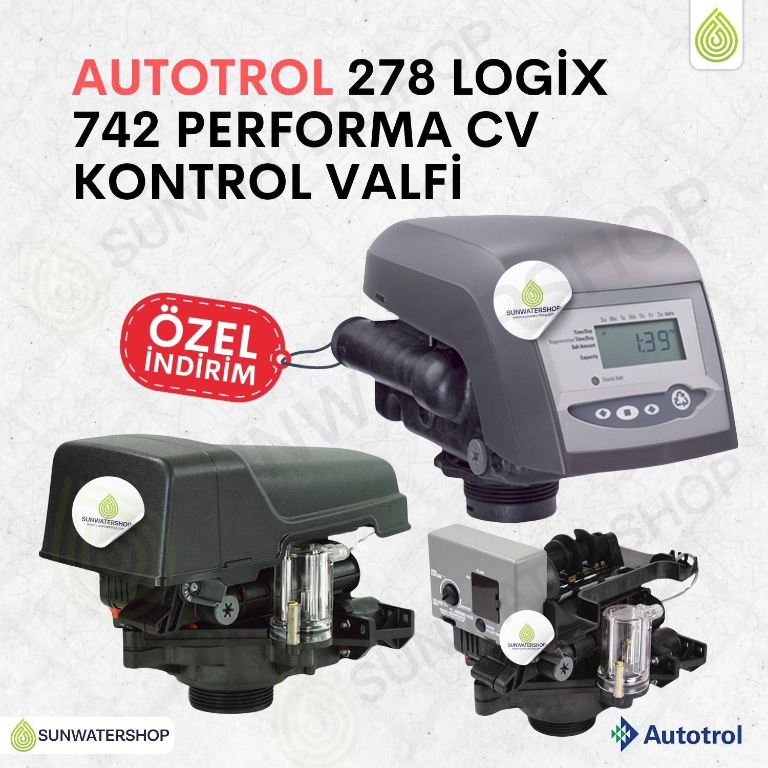 Autotrol 278 Logix 742 Performa Cv Yumuşatma Zaman Kontrollü Valf