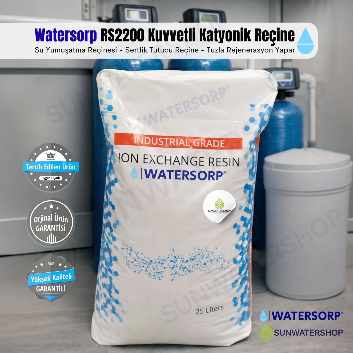 Watersorp RS2200 Kuvvetli Katyonik Reçine
