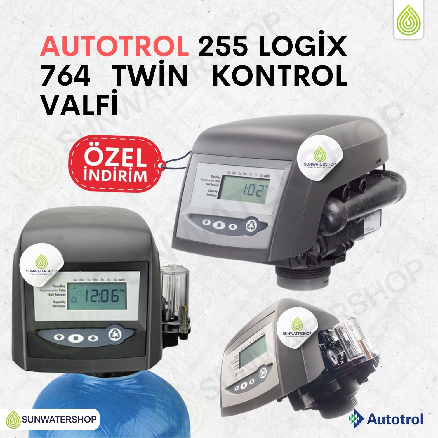 Autotrol 255 Logix 764 Dublex Yumuşatma Volümetrik Kontrollü