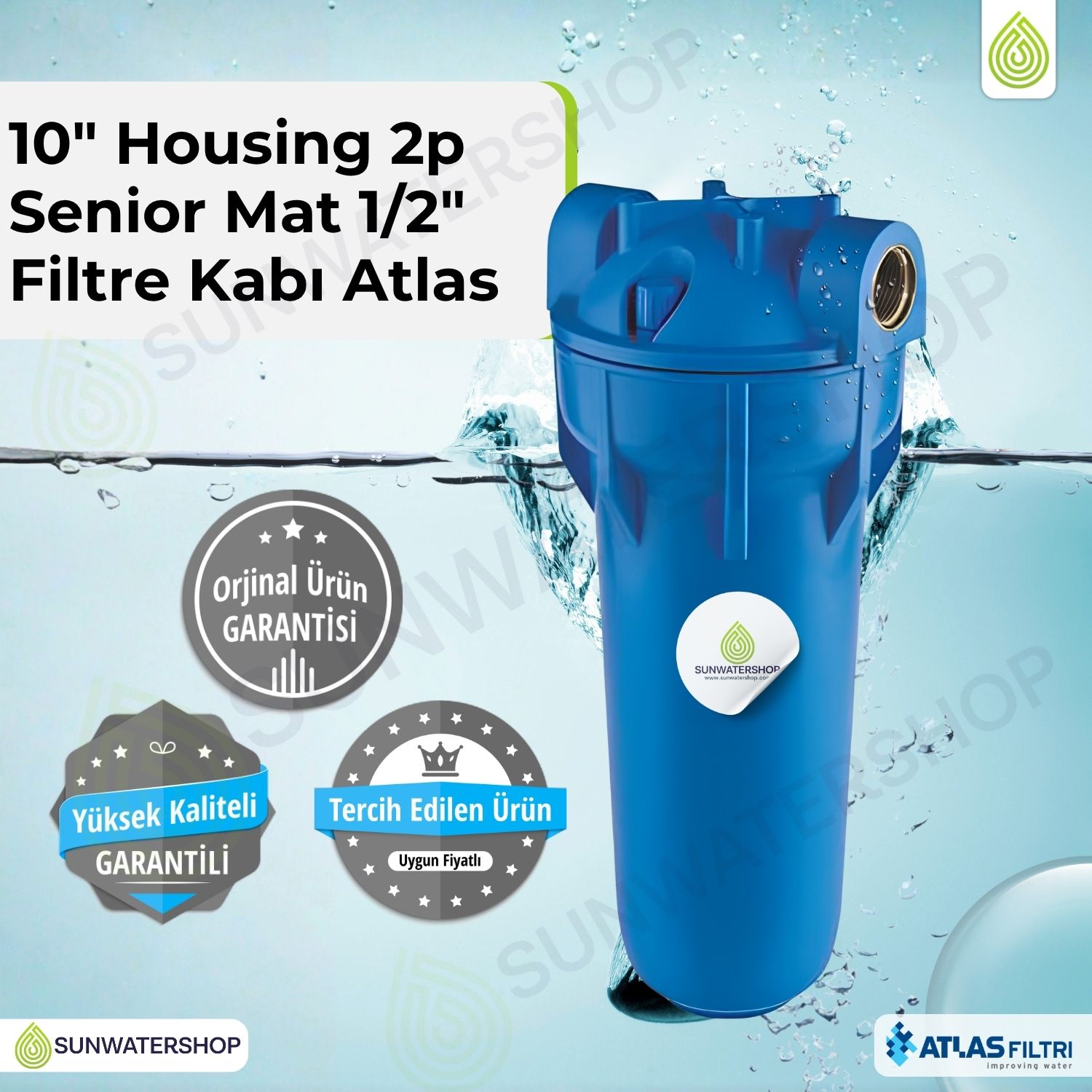 10 Housing 2p Senior Mat 1/2 Filtre Kabı Atlas