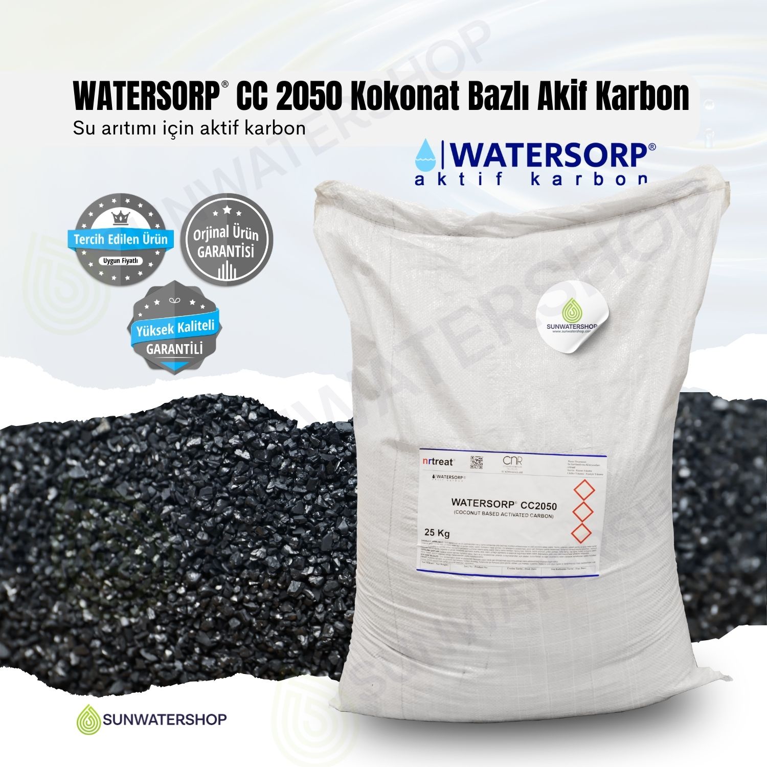 WATERSORP® CC 2050 Kokonat Bazlı Aktif Karbon