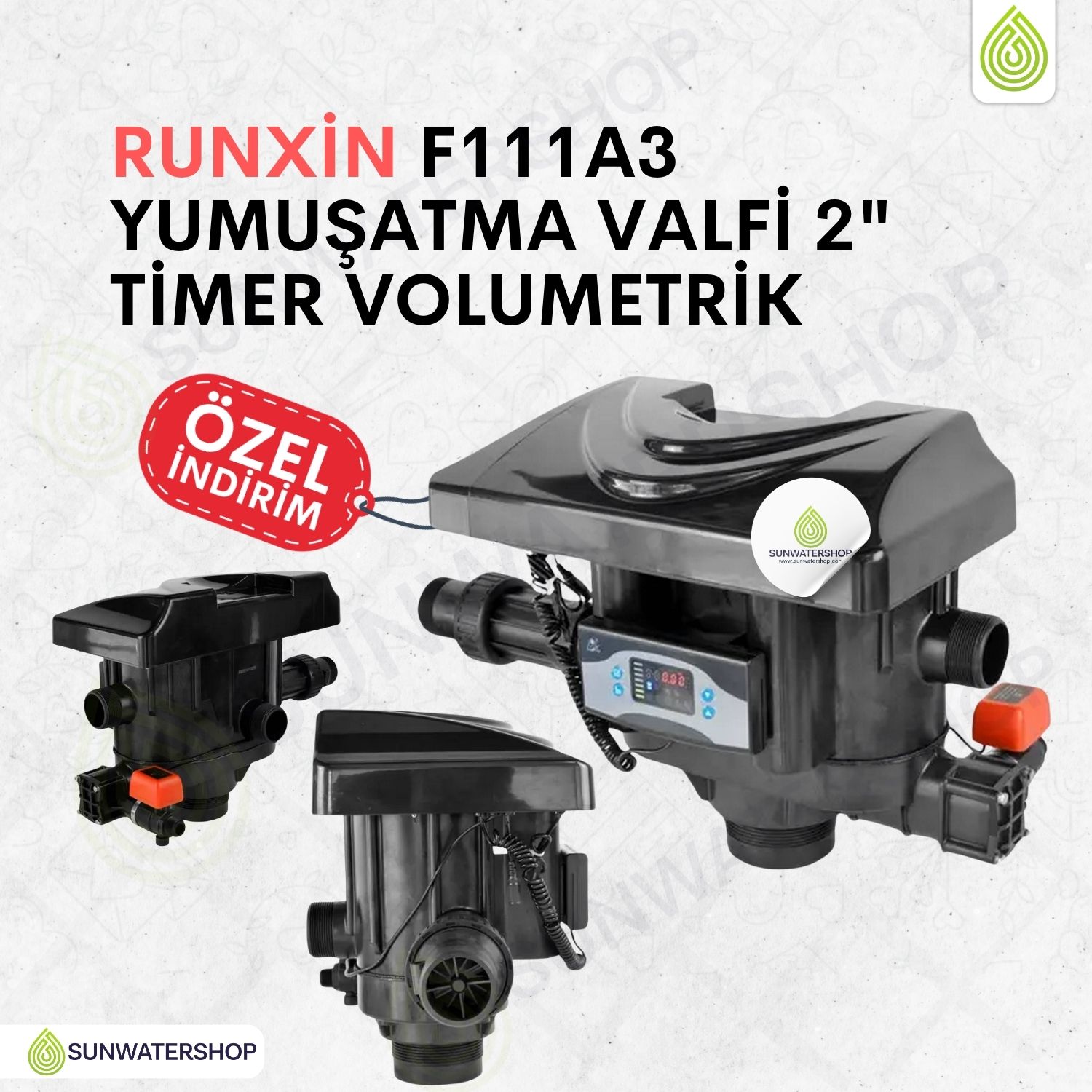 Runxin F111A3 Yumuşatma Valfi  2" Timer Volumetrik