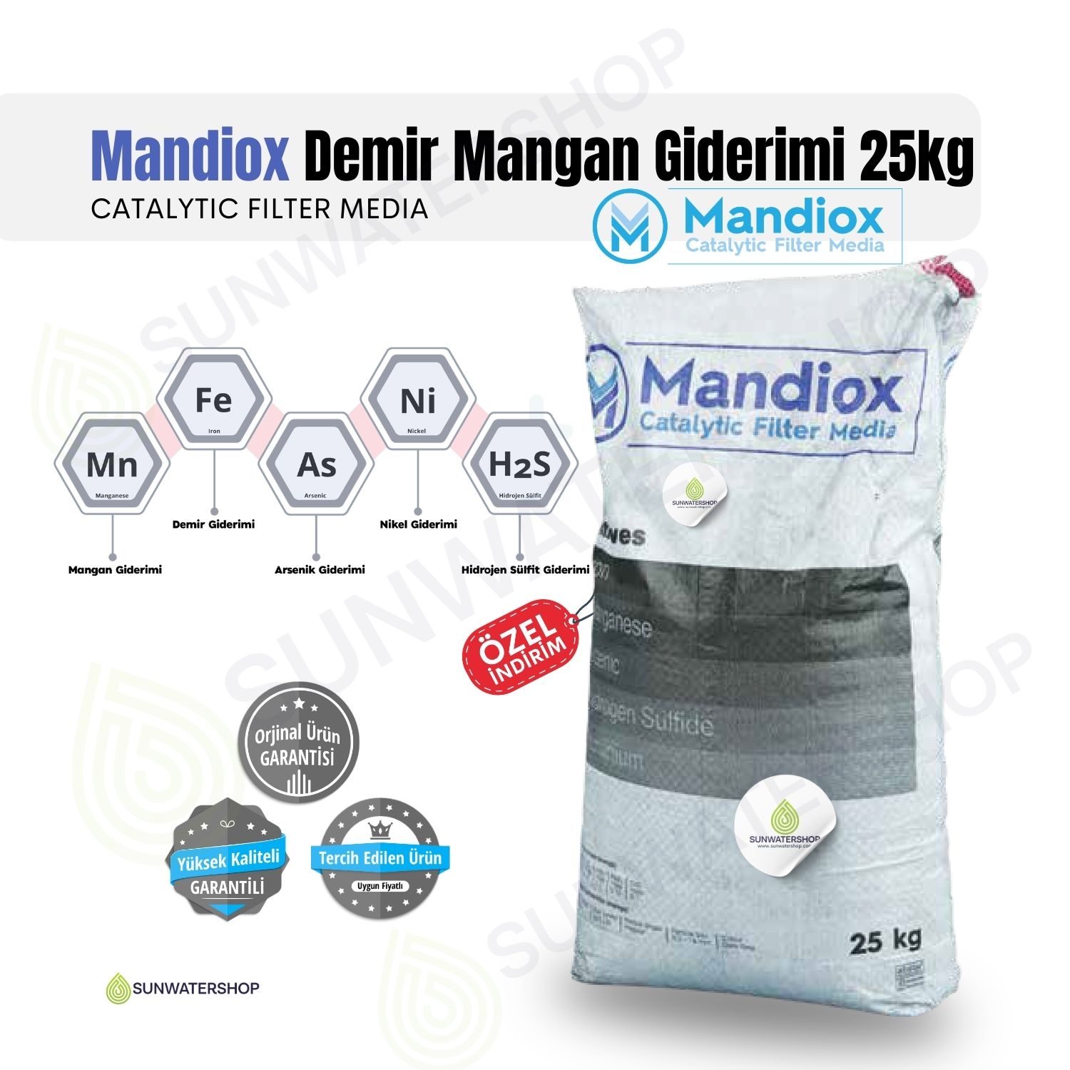 Mandiox Demir Mangan Giderimi 25kg