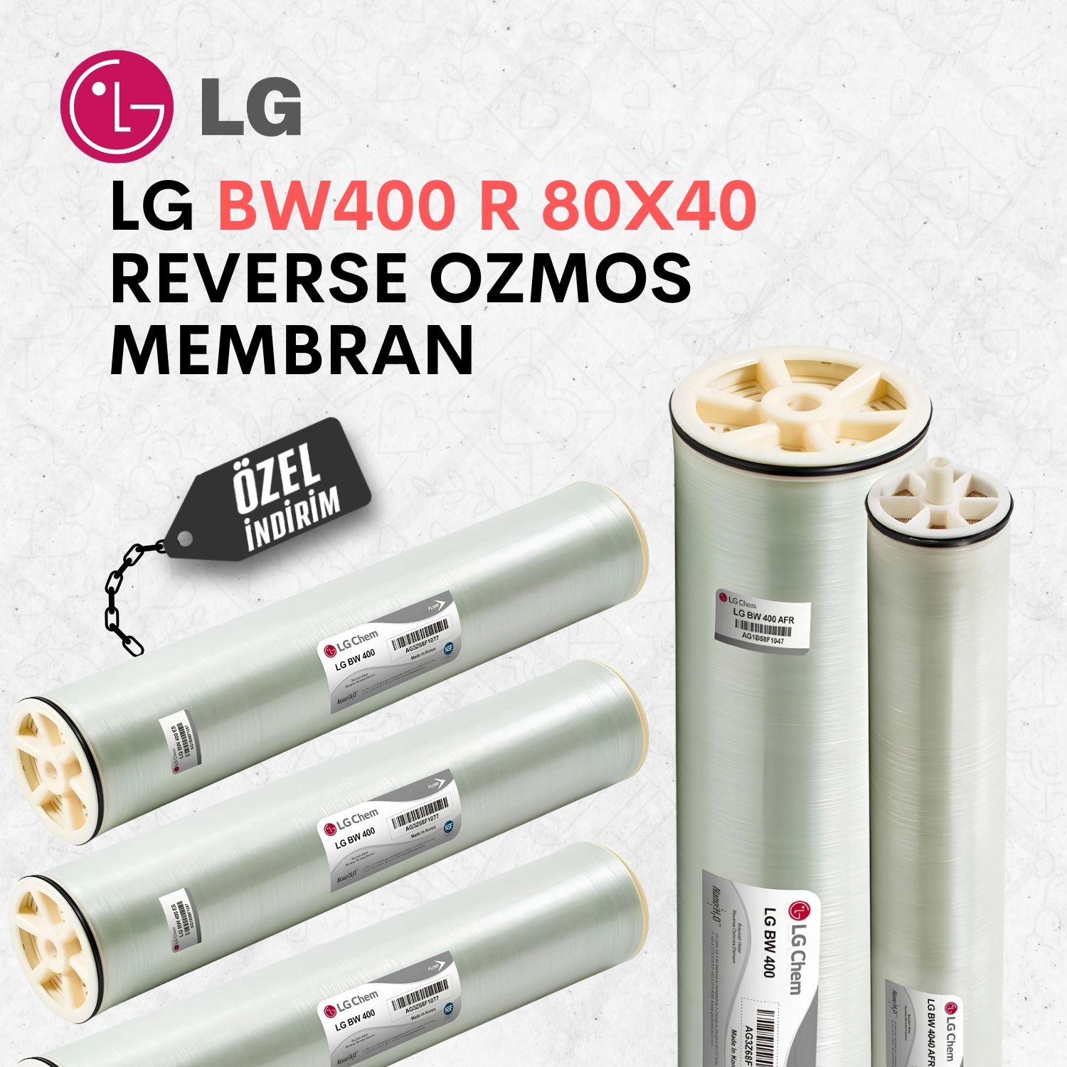LG BW400 R 80x40 Reverse Ozmos Membran