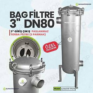 Bag Filtre 3'' DN80 ( Paslanmaz Torba Filtre -Gaf Filtre)